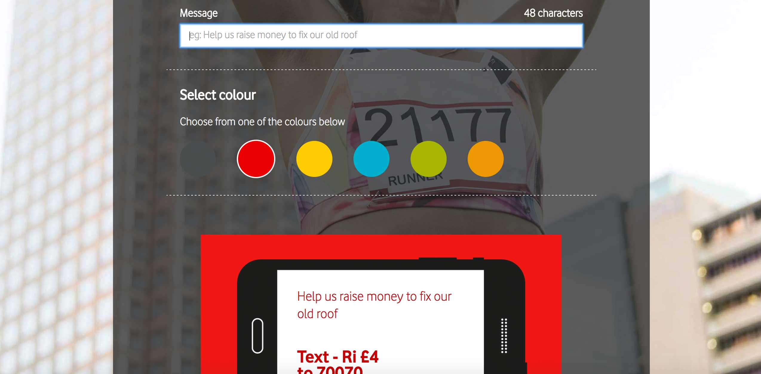 JustTextGiving Page Example 2